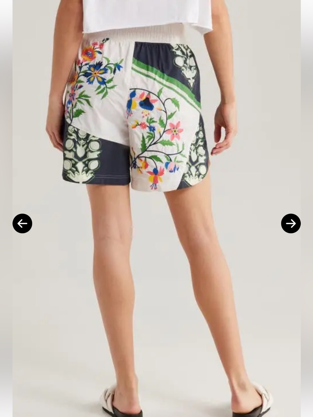 FP Movement by Free People White Floral-Print Athletic Shorts - Picture 3 of 6